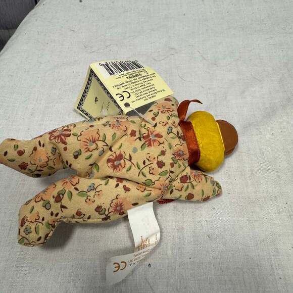 Russ Teeny Beenies Teenie Duck Clay Head Plush Stuffed Floral Material Body 5" - Picture 2 of 5